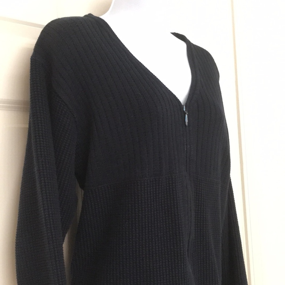Navy blue zip up cardigan